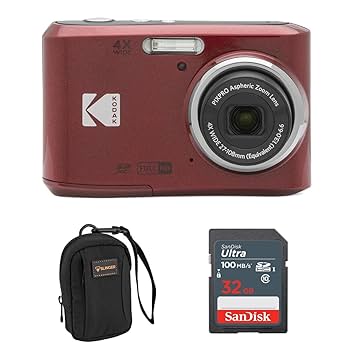 KODAK PIXPRO FZ45 レッド デジタルカメラ Kodak コンパクトデジタルカメラ 乾電池式 PIXPRO FZ45 ブラック